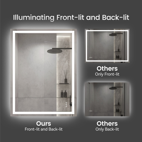 48 Inch X 36 Inch LED Bathroom Mirror - Image 7
