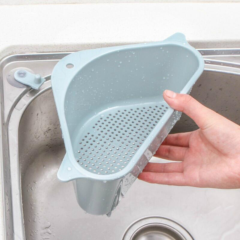 Kitchen Sink Multi-function Triangle Storage Rack Multi-purpose Dishwashing Sponge Drain Rack Storage Rack - Image 7