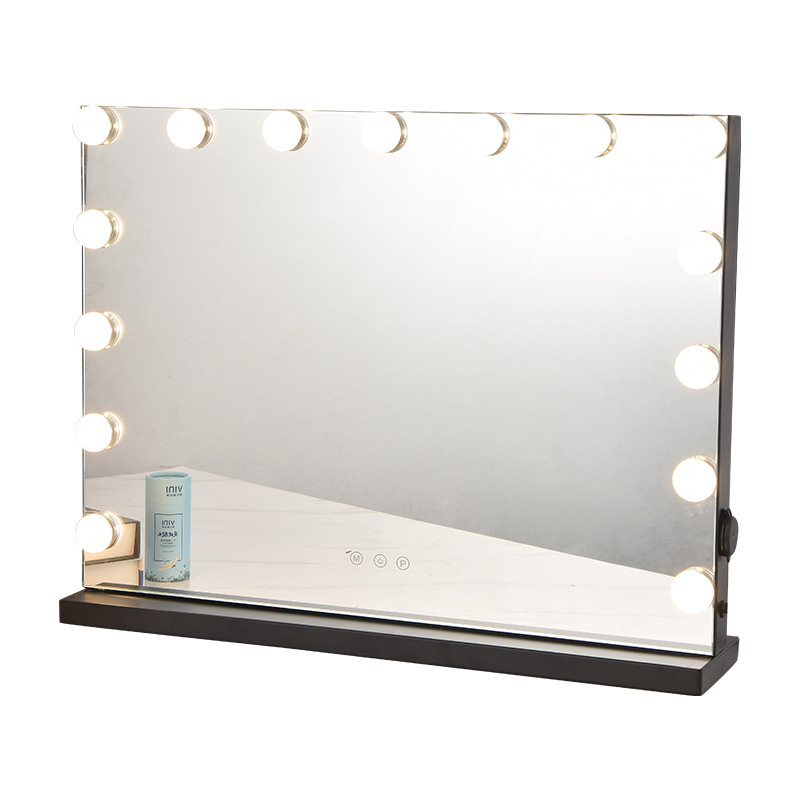 Vanity Led With Bulb Vanity Mirror Desktop Tabletop Square - Image 2