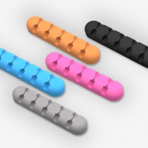 Desktop data cable storage finishing multi-card position buckle silicone paste mobile phone charging line management line
