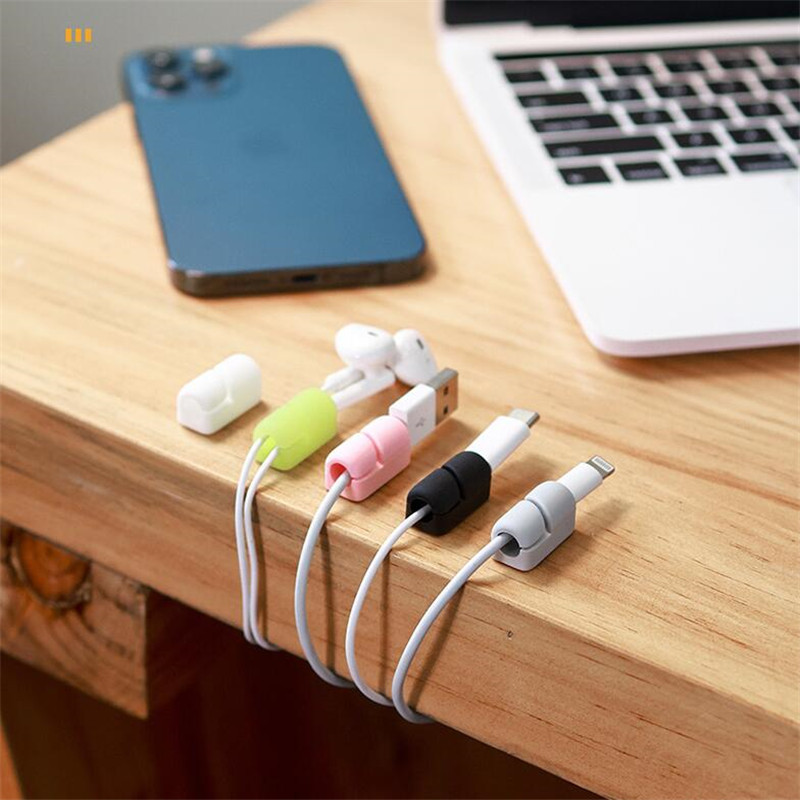 Cable Holder Clips Cable Organizer Silicone USB Processor Winder Desktop Tidy Management Clips Cable Protector Winder - Image 3