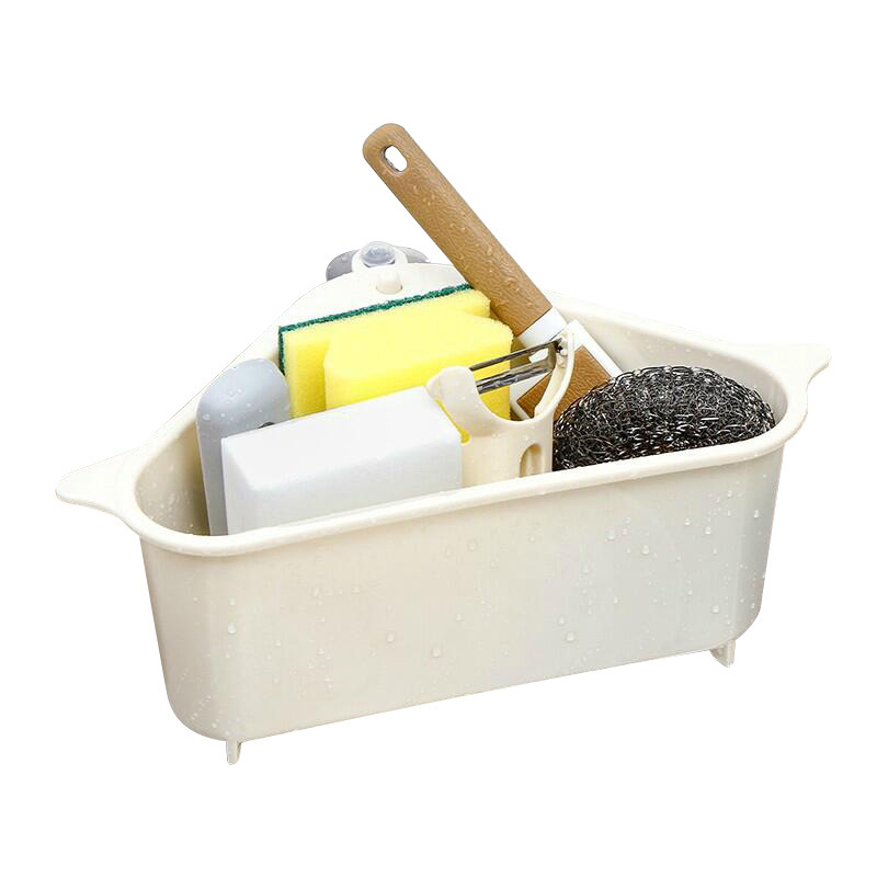 Kitchen Sink Multi-function Triangle Storage Rack Multi-purpose Dishwashing Sponge Drain Rack Storage Rack - Image 8