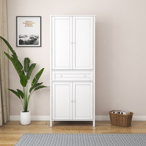 70.87Tall Kitchen Pantry, Storage Cabinet , Kitchen Cabinet , Drawer And Adjustable Shelves, For Kitchen, Dining Room, White - Image 3