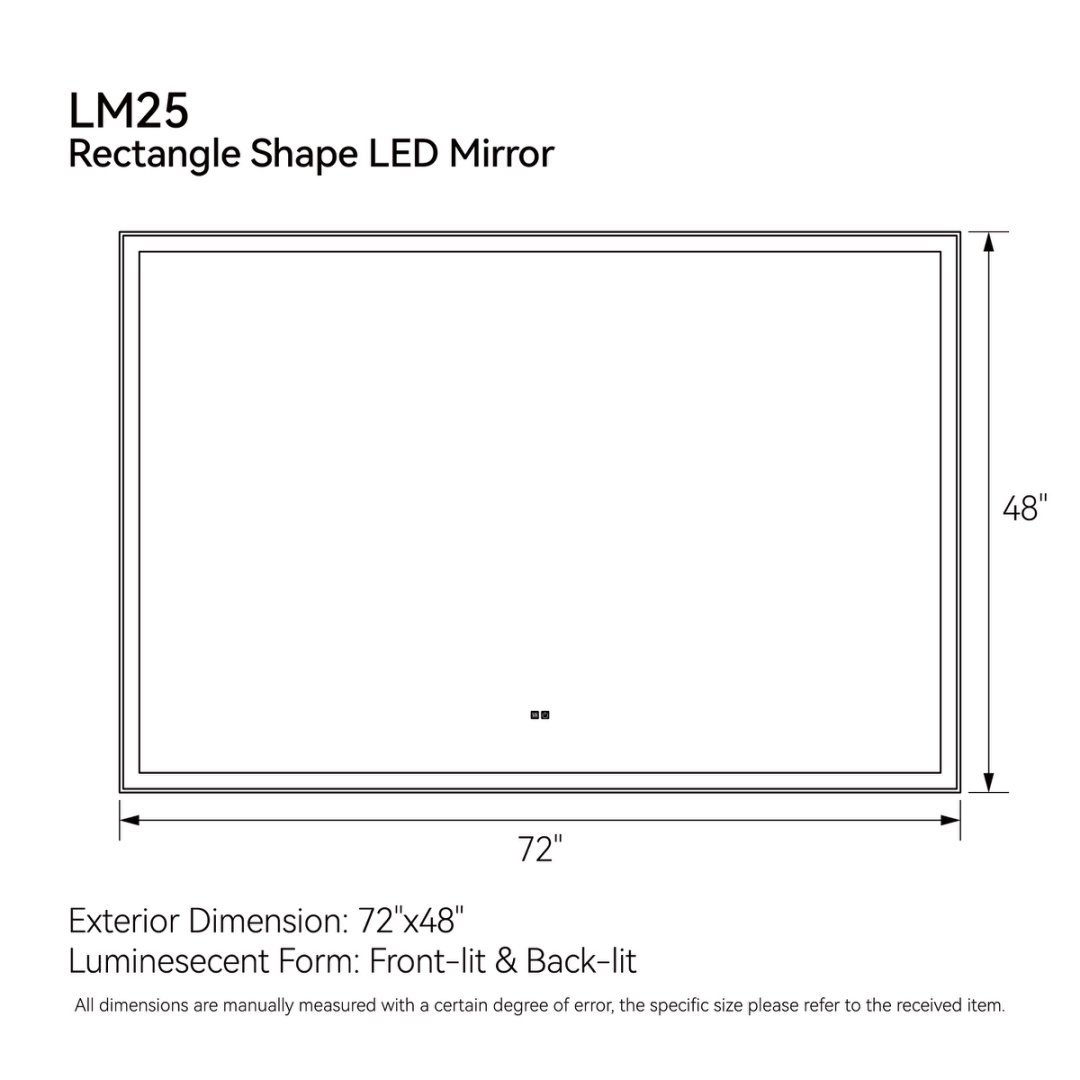 Modern LED Smart Mirror Bathroom Mirror, Front Lit & Back Lit With 3 Color Adjustable, Memory Function, Anti-Fog, Time Mode Control - Image 8