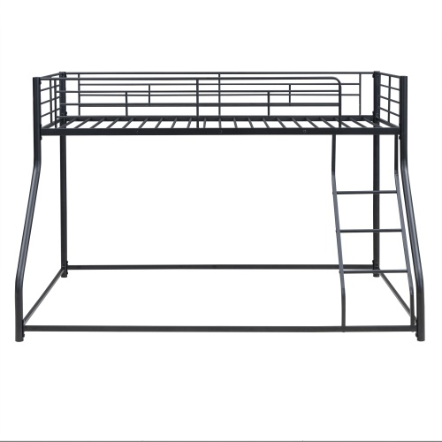 Metal Floor Bunk Bed, Twin XL Over Queen, Black - Image 6