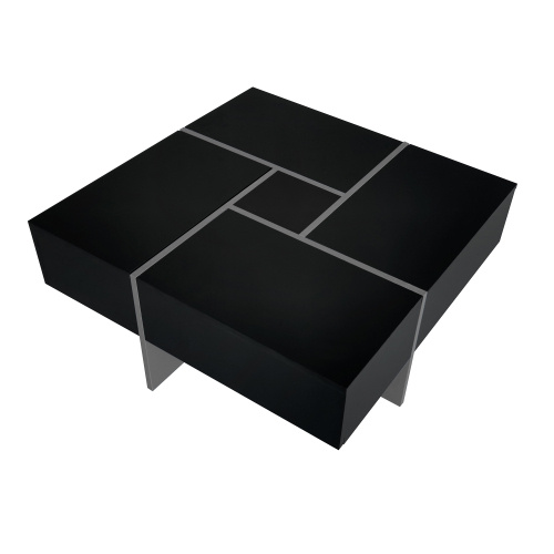 Unique Design Coffee Table With 4 Hidden Storage Compartments - Image 3