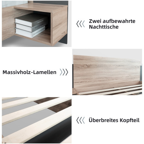 Double Bed, Wooden Bed - Image 3