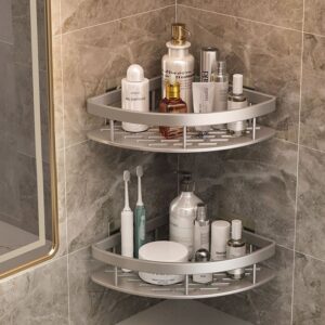 Toilet Corner Punch-free Space Aluminum Shelf
