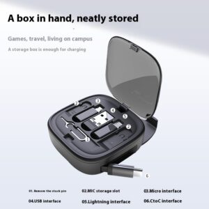 Multifunctional Telescopic Charging Data Cable Storage Box Suit