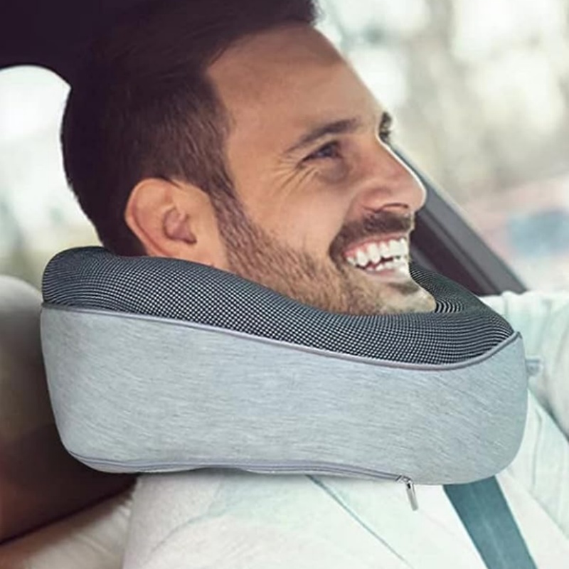 Travel Neck Pillow Non-Deformed Airplane Pillow Travel Neck Cushion Durable U-Shaped Travel Memory Cotton Nap Neck Pillow - Image 8