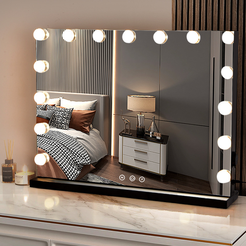 Vanity Led With Bulb Vanity Mirror Desktop Tabletop Square - Image 5