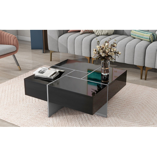 Unique Design Coffee Table With 4 Hidden Storage Compartments - Image 2