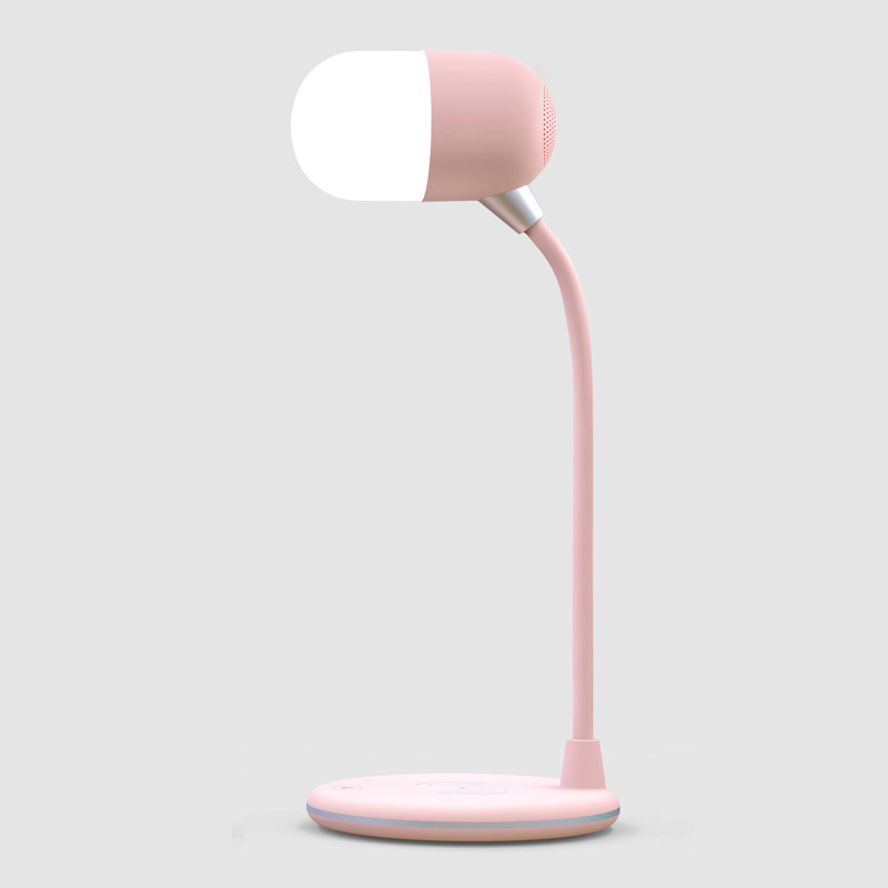 3 IN 1 Desk Lamp With Qi Wireless Charger 5W Bluetooth Speaker USB Dimmable For Bedroom - Image 4