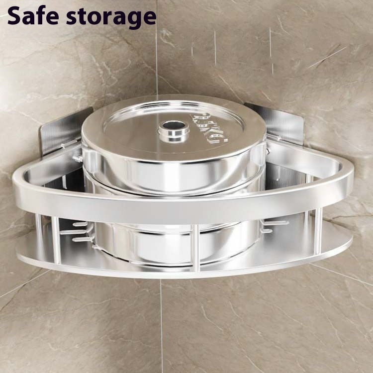 Toilet Corner Punch-free Space Aluminum Shelf - Image 10