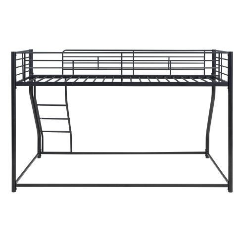 Metal Floor Bunk Bed, Twin XL Over Queen, Black - Image 9