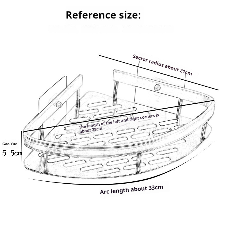 Toilet Corner Punch-free Space Aluminum Shelf - Image 4