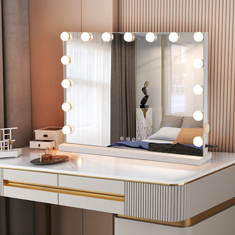 Vanity Led With Bulb Vanity Mirror Desktop Tabletop Square - Image 4