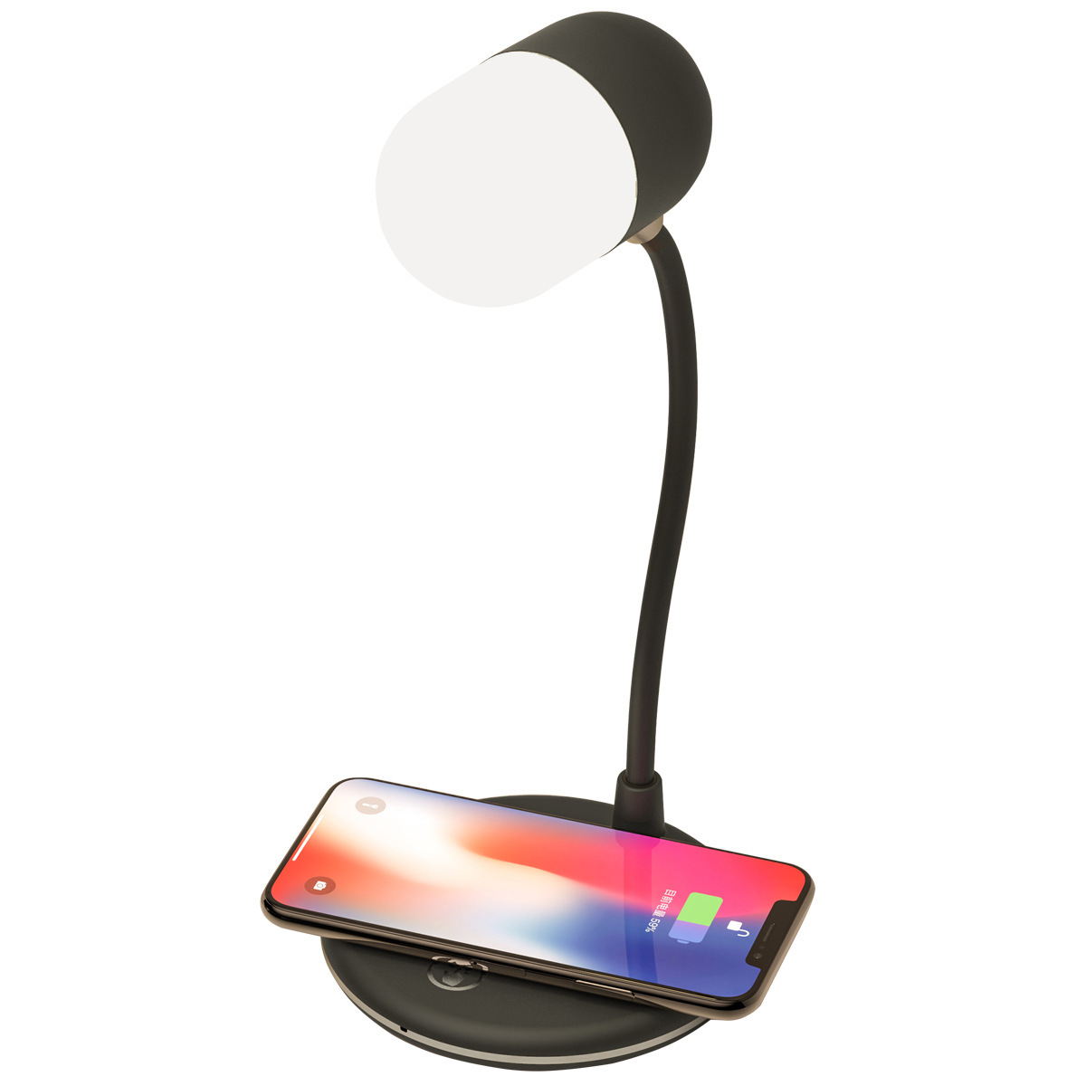 3 IN 1 Desk Lamp With Qi Wireless Charger 5W Bluetooth Speaker USB Dimmable For Bedroom - Image 2