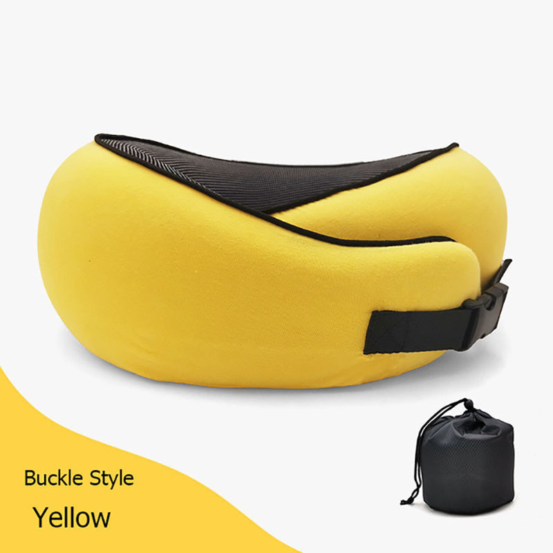 Travel Neck Pillow Non-Deformed Airplane Pillow Travel Neck Cushion Durable U-Shaped Travel Memory Cotton Nap Neck Pillow - Image 4