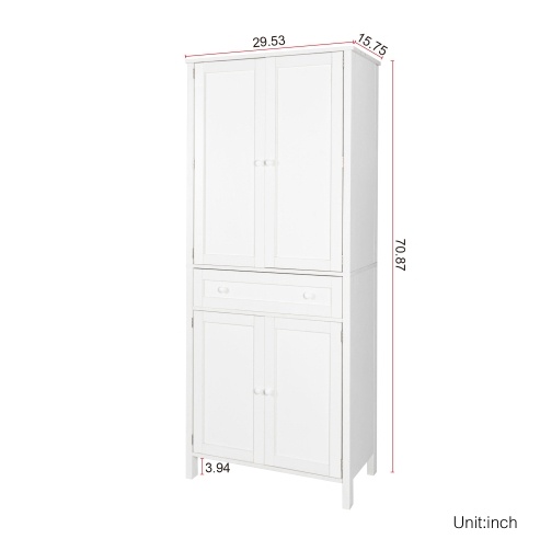70.87Tall Kitchen Pantry, Storage Cabinet , Kitchen Cabinet , Drawer And Adjustable Shelves, For Kitchen, Dining Room, White - Image 2