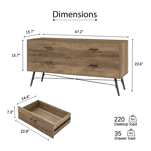 4-drawer TV Cabinet - Image 9