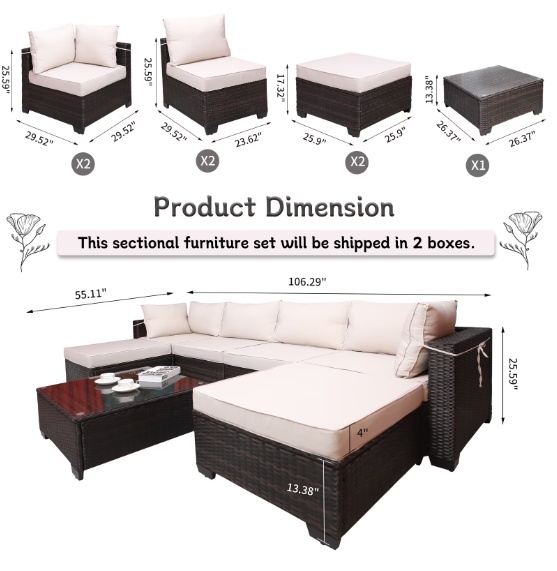 Outdoor Sofa Patio Furniture - Image 10