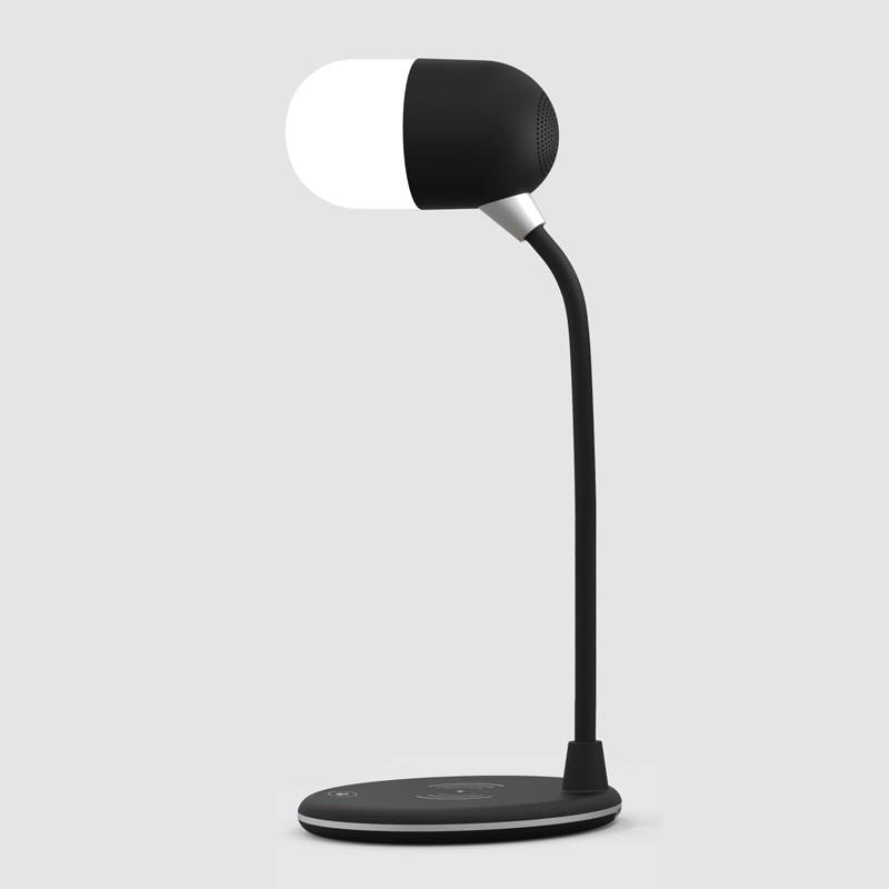 3 IN 1 Desk Lamp With Qi Wireless Charger 5W Bluetooth Speaker USB Dimmable For Bedroom - Image 5
