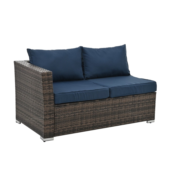 Patio Furniture, Outdoor Furniture, Seasonal PE Wicker Furniture, 4 Set Wicker Furniture With Tempered Glass Coffee Table - Image 5
