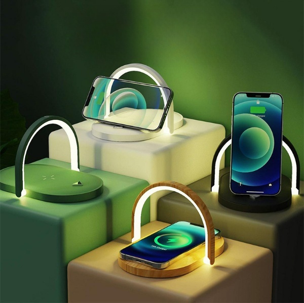 3 In 1 Foldable Wireless Charger Night Light Wireless Charging Station Stonego LED Reading Table Lamp 15W Fast Charging Light - Image 6