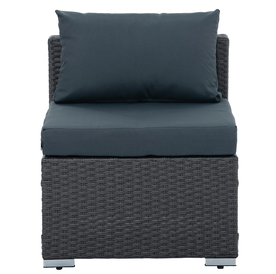 Patio Furniture, Outdoor Furniture, Seasonal PE Wicker Furniture, 7 Set Wicker Furniture With Tempered Glass Coffee Table - Image 6