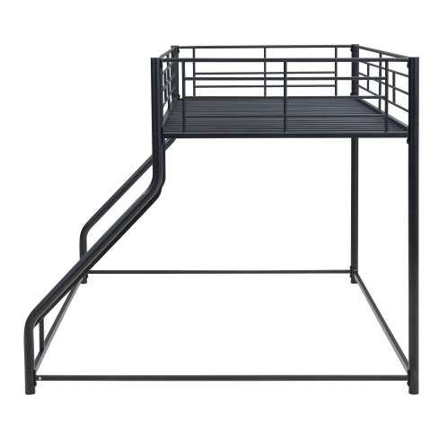 Metal Floor Bunk Bed, Twin XL Over Queen, Black - Image 4