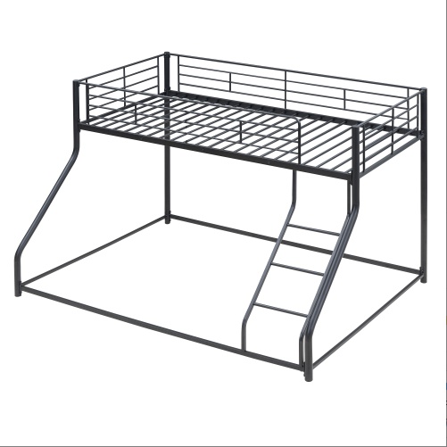 Metal Floor Bunk Bed, Twin XL Over Queen, Black - Image 10