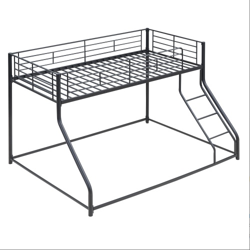 Metal Floor Bunk Bed, Twin XL Over Queen, Black - Image 8