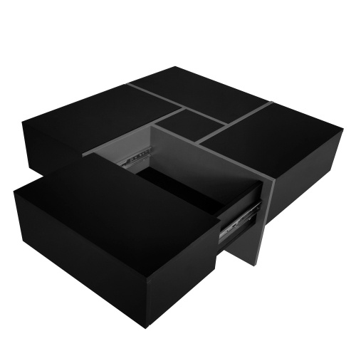 Unique Design Coffee Table With 4 Hidden Storage Compartments - Image 4
